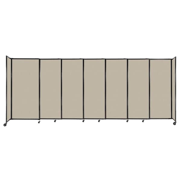 Versare StraightWall Sliding Portable Partition 15'6" x 6' Sand Fabric 1472718 - main